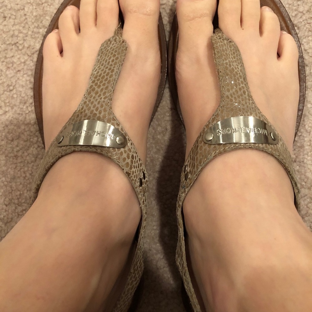 Michael Kors alligator sandals.